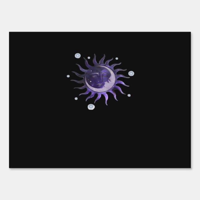 Sun And Moon Whimsigothic Gothic Witchy Witch Sign (Front)