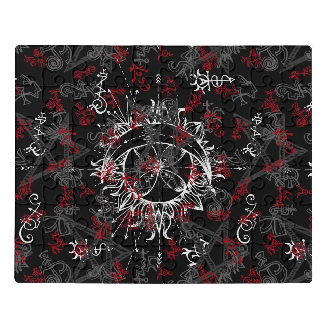 Sun and Moon, Wicca, Witch, Pagan, Halloween  Jigsaw Puzzle (Puzzle Horizontal)