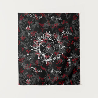 Sun and Moon, Wicca, Witch, Pagan, Halloween Tapestry