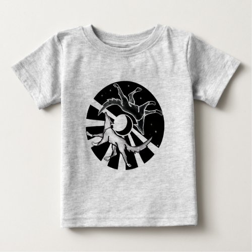 Sun and Moon Wolves Baby T_Shirt