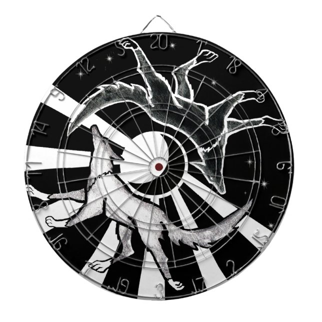 Sun and Moon Wolves Dartboard (Front)