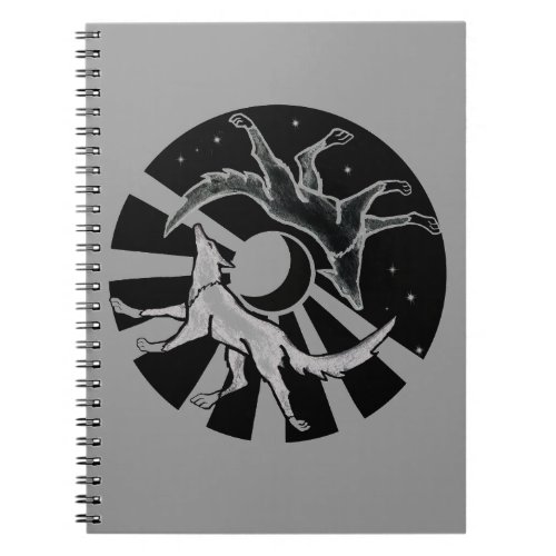 Sun and Moon Wolves Notebook