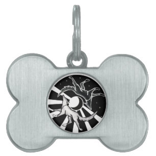 Sun and Moon Wolves Pet Name Tag