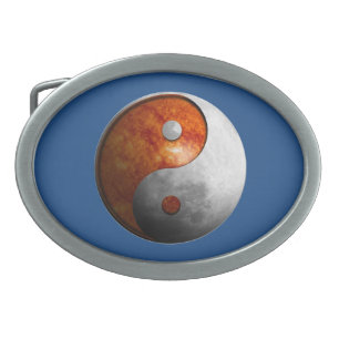 Sun and Moon Yin Yang Belt Buckle