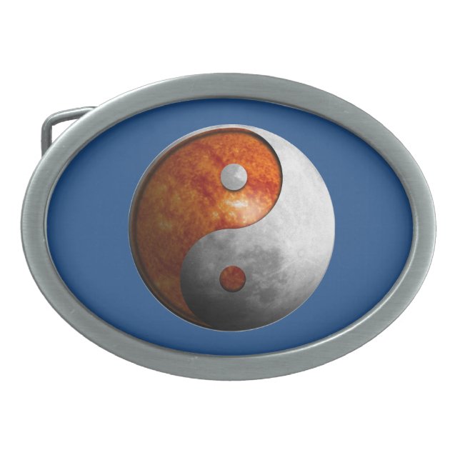 Sun and Moon Yin Yang Belt Buckle (Front)