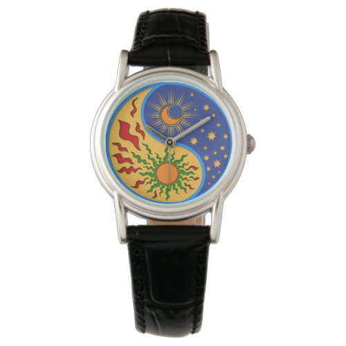 Sun and Moon Yin Yang Colorful Watch