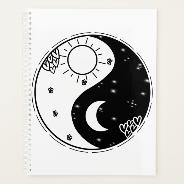 Sun and moon yin yang planner (Front)