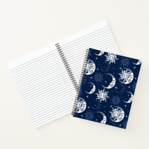 Sun and Moons Spiral Notebook - Celestial Journal