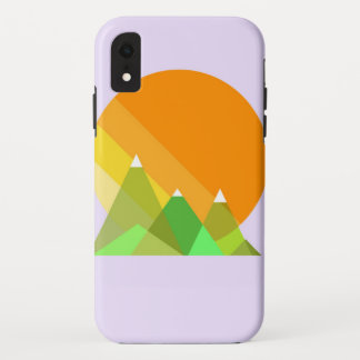 Sun and Mountains Vector iPhone XR Case