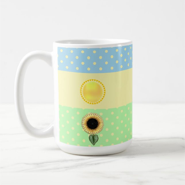 Sun and Polka Dots Coffee Mug (Left)
