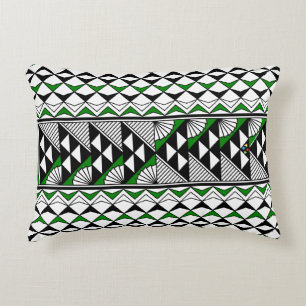 Sun and Rain in Green Accent Pillow