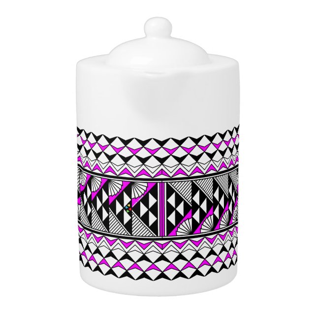 Sun and Rain in Pink Teapot (Front)