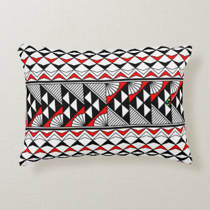 Sun and Rain in Red Accent Pillow