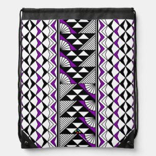 Sun and Rain in Violet Drawstring Bag