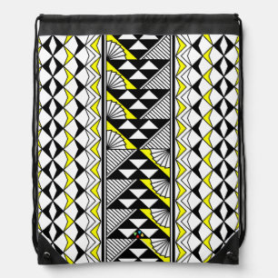 Sun and Rain in Yellow Drawstring Bag