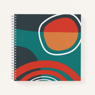 Sun and rainbow boho artwork notebook