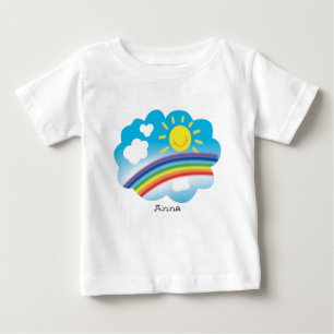 sun and rainbow, cartoon picture, personalized baby T-Shirt