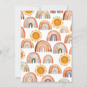 Sun and Rainbow-Here Comes The Sun-Baby Shower  Invitation (Back)