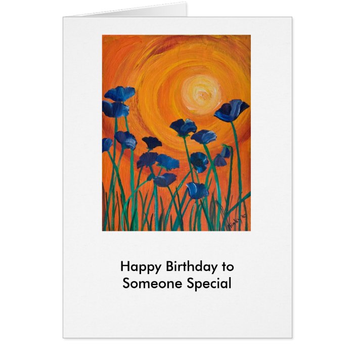 sun and red sky, Happy Birthday to Someone Special Greeting Card