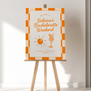 Sun and Spritz Bachelorette Welcome Sign, Aperol Foam Board