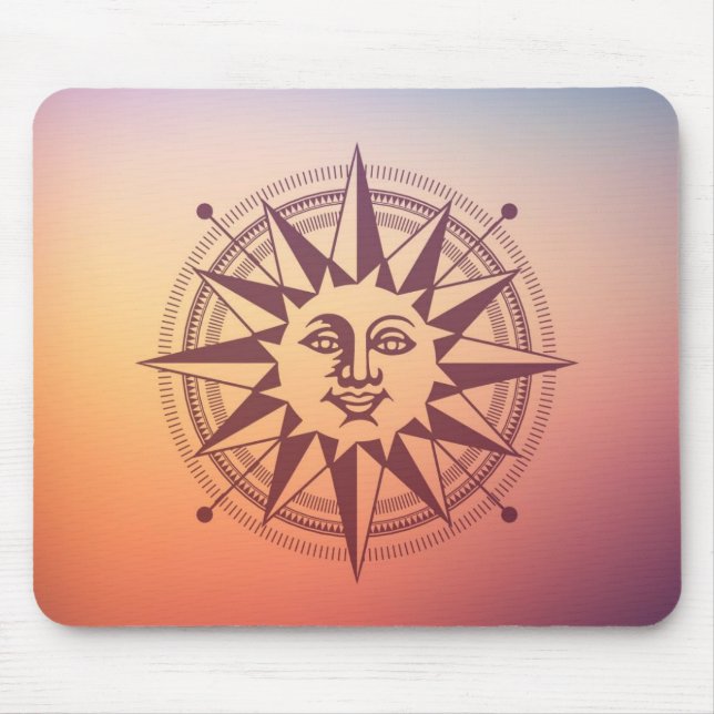 Sun and Star Mouse Pad (Front)