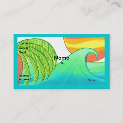 Sun and Surf Business Card Template