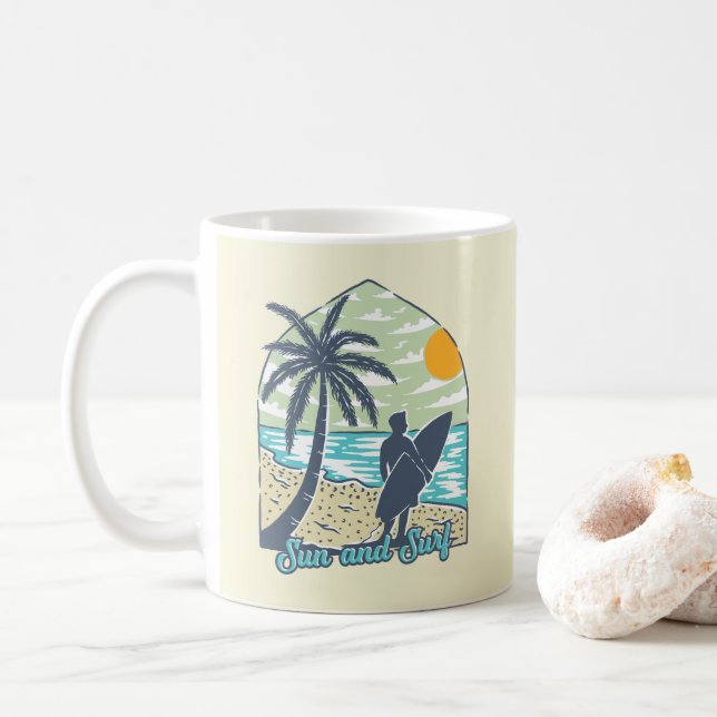 Sun and Surf Coffee Mug (With Donut)
