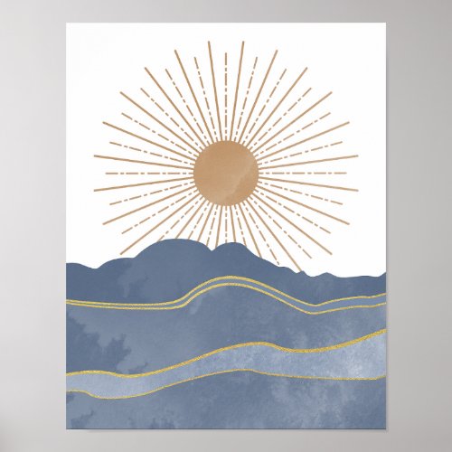 Sun and the Blue Mountains Poster
