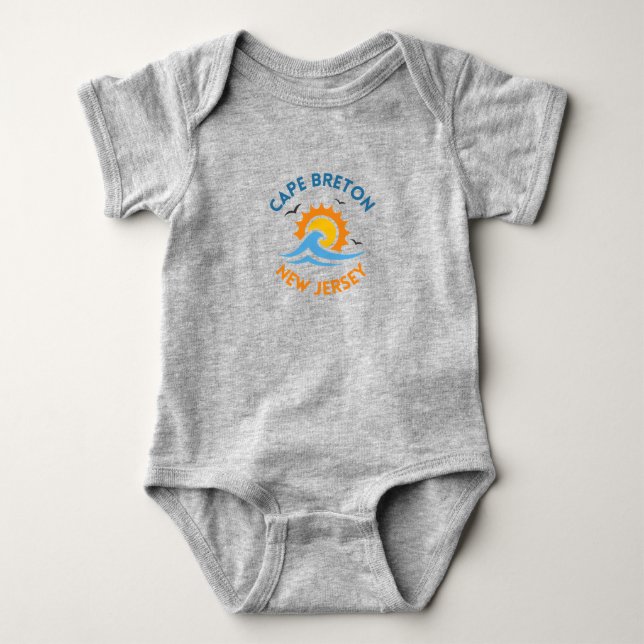 Sun and Waves Baby Tee (Front)