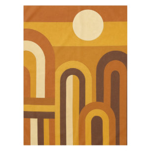Sun & Arches Mid Century Modern Geometric Design Tablecloth