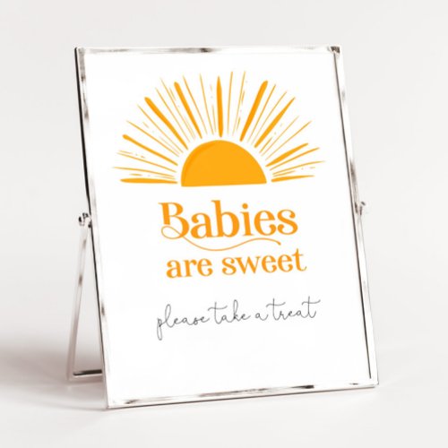 Sun babies are sweet baby shower poster