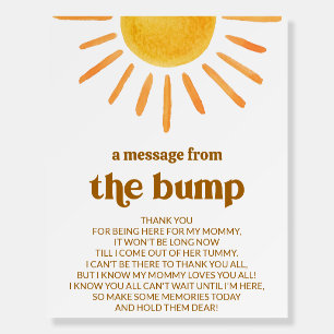 Sun Baby Shower Message From The Bump Sign Here