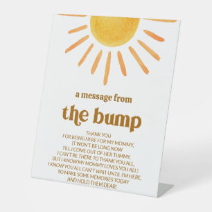 Sun Baby Shower Message From The Bump Sign Here