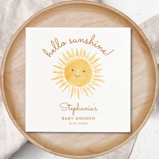 Sun Baby Shower Napkins (Creator Uploaded)