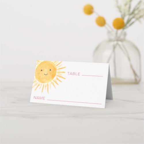Sun Baby Shower Place Card