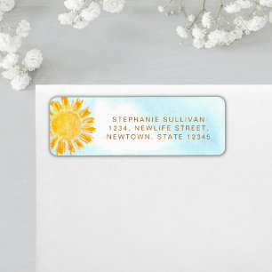 Sun Baby Shower Return Address Label