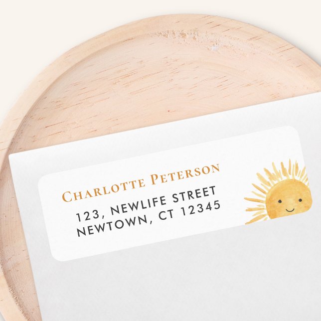 Sun Baby Shower Return Address Label (Creator Uploaded)