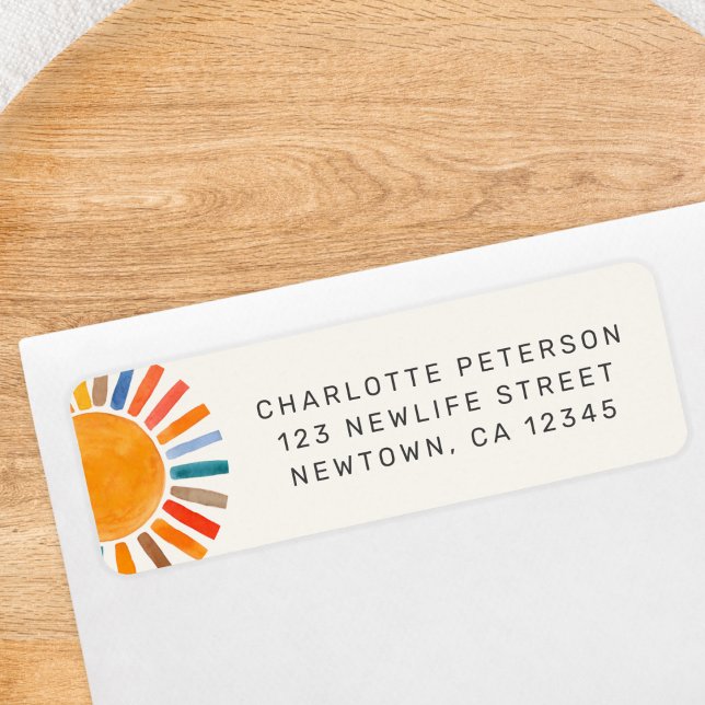  Sun Baby Shower Return Address Label (Creator Uploaded)