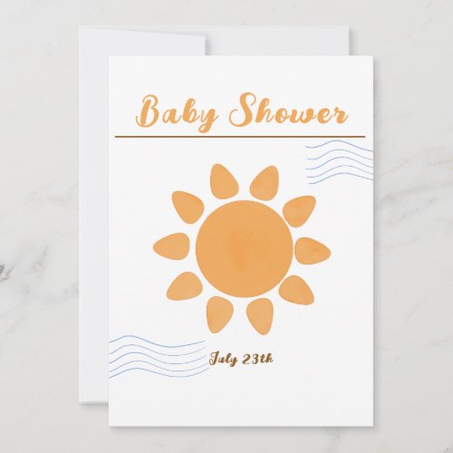 Sun Baby Shower Save The Date
