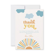 Sun Baby Shower Thank You Cards