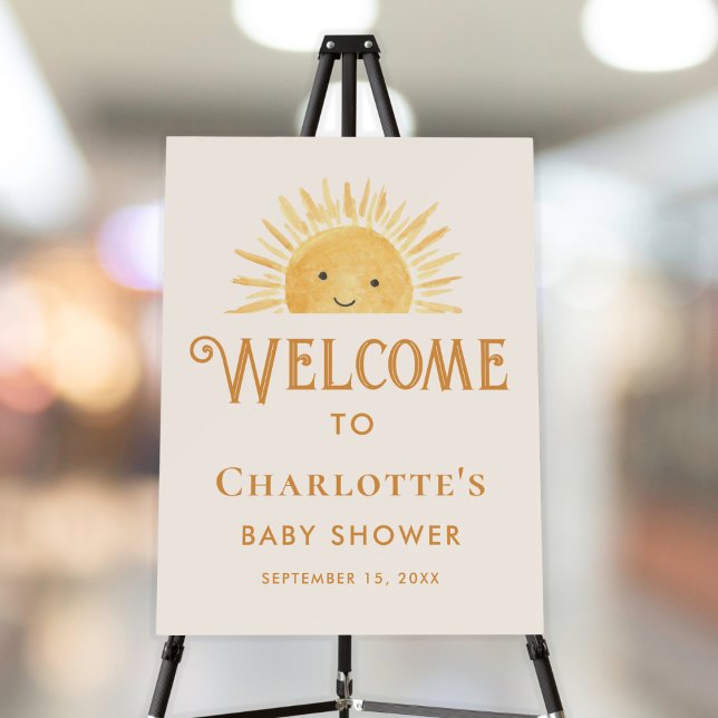 Sun Baby Shower Welcome Sign (Creator Uploaded)