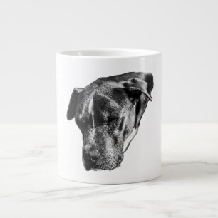Sun-Basked Calm—Pitbull Mix Portrait Giant Coffee Mug