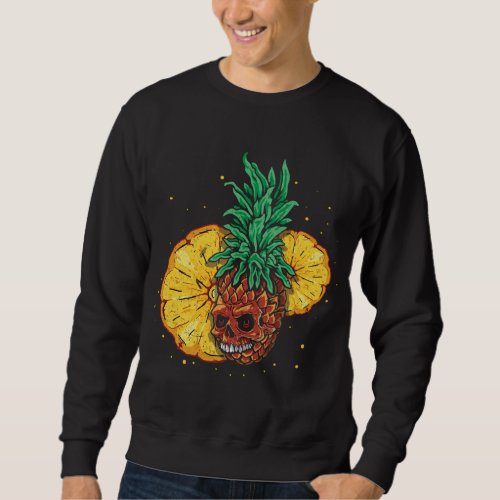 Sun Beach 2022 Skeleton Pineapple Fruit Tropical S Sweatshirt