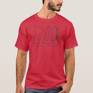 Sun beach and surfboards Gift idea T-Shirt