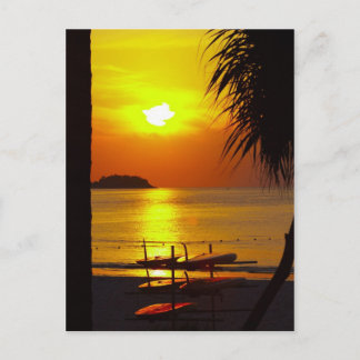 sun beach thailand postcard