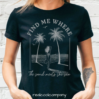 Sun & Beach Watercolor Tee – Coastal Vibes Quote
