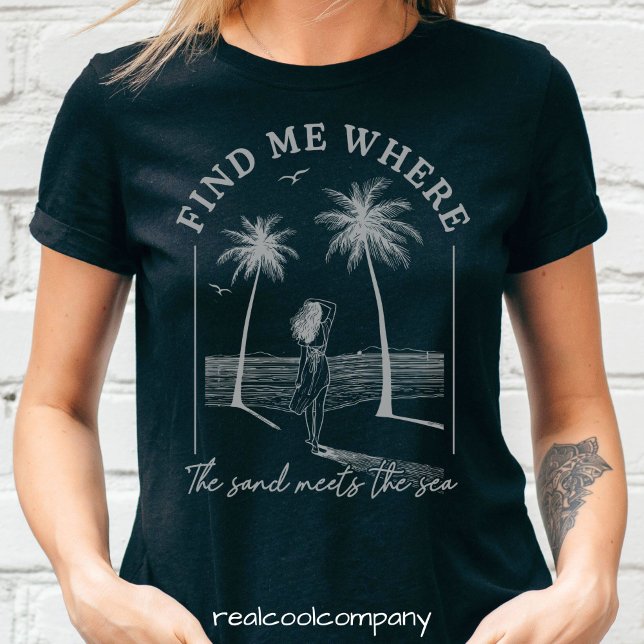 Sun & Beach Watercolor Tee – Coastal Vibes Quote (Creator Uploaded)