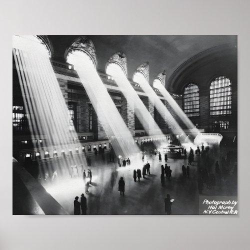 Sun Beams Into Grand Central Station Poster