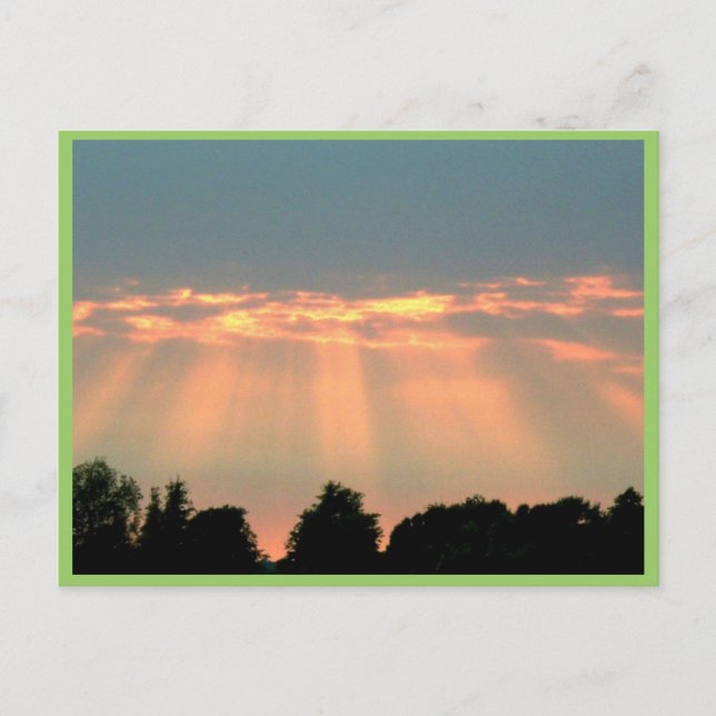 Sun Beams Through Clouds Postcard (Front)