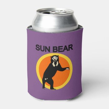 Sun Bear Can Cooler by BestLook at Zazzle